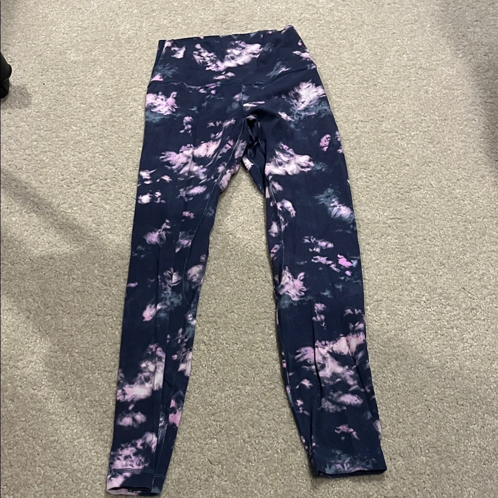 lululemon athletica Align Blue and Pink Tie-Dye Leggings 25”